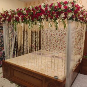Royal pure red  Rose & Jasmine-Veil "First Night" Bed Canopy