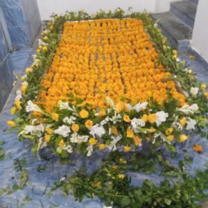 Amber Marigold & Lily-Lined "Bahar" Chadar