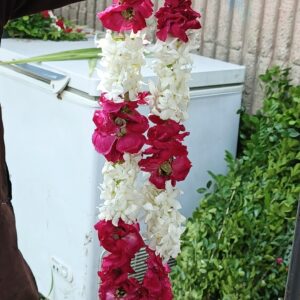 Imperial Crimson Rose & White Jasmine Handcrafted Haar