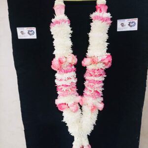 PINK ROSE AND WHITE DAISY HAAR [ GARLAND]