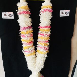 PINK YELLOW AND WHITE DAISY HAAR [ GARLAND ]