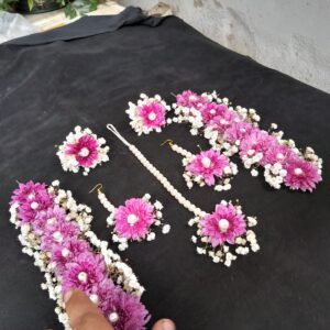 purple daisy and baby breath complete set